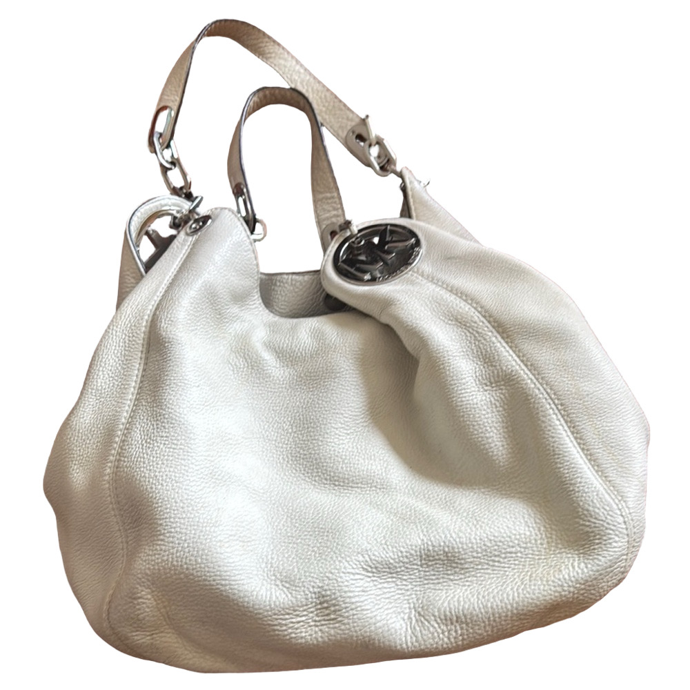 Michael Kors Fulton Elegant White Leather  Bag - Picture 2 of 14